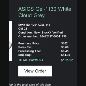 ASICS gel-1130 women’s size 6 cloud grey